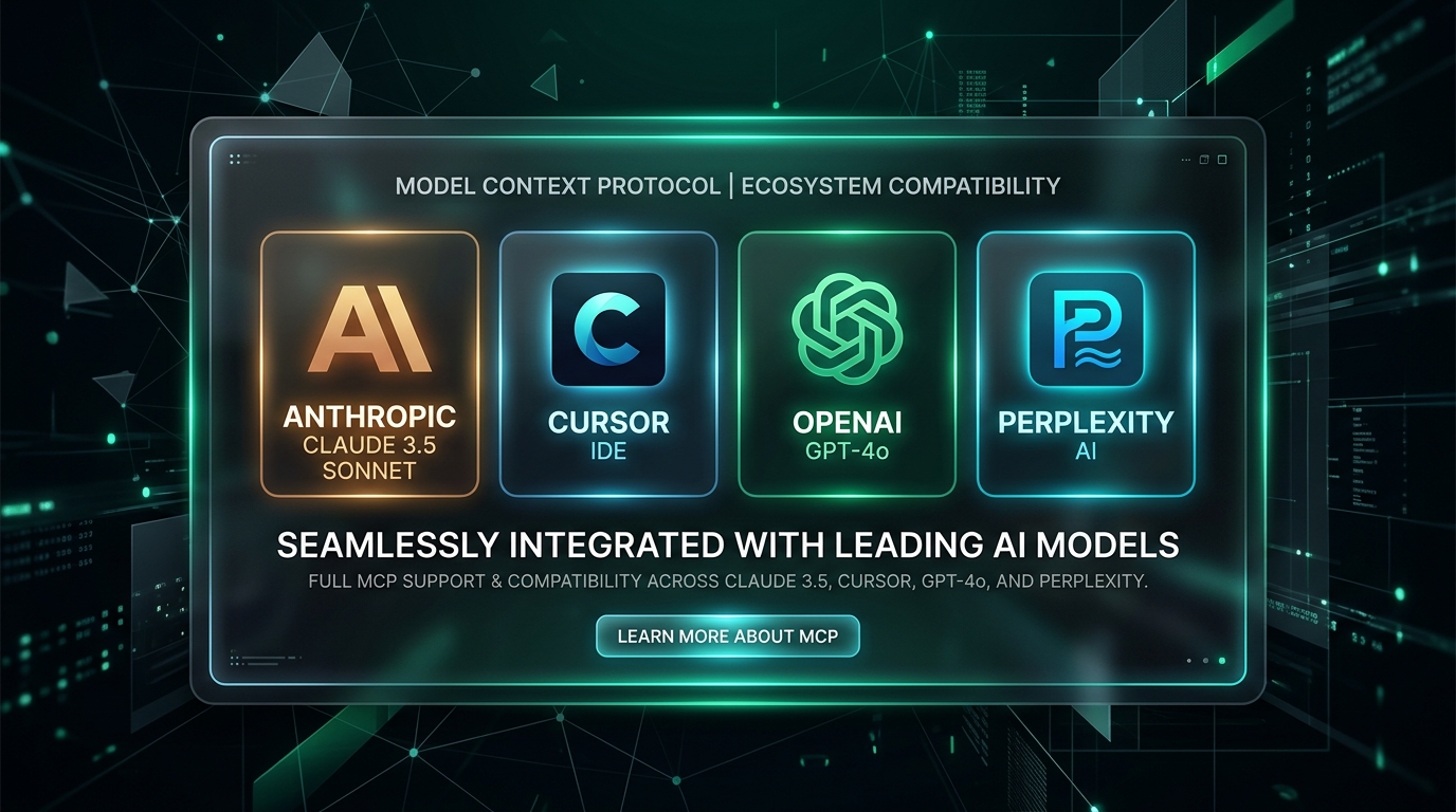 AI Ecosystem Compatibility - Claude 3.5 Sonnet, Cursor IDE, OpenAI GPT-4o, Perplexity AI