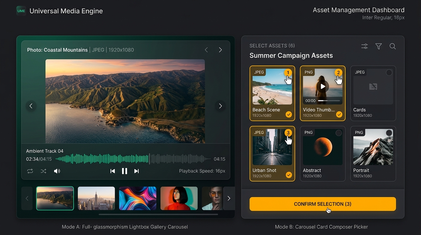 Universal Media Engine Carousel Modes